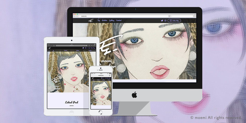 オフィシャルサイト「モエミ クリエイター」をリリースしました